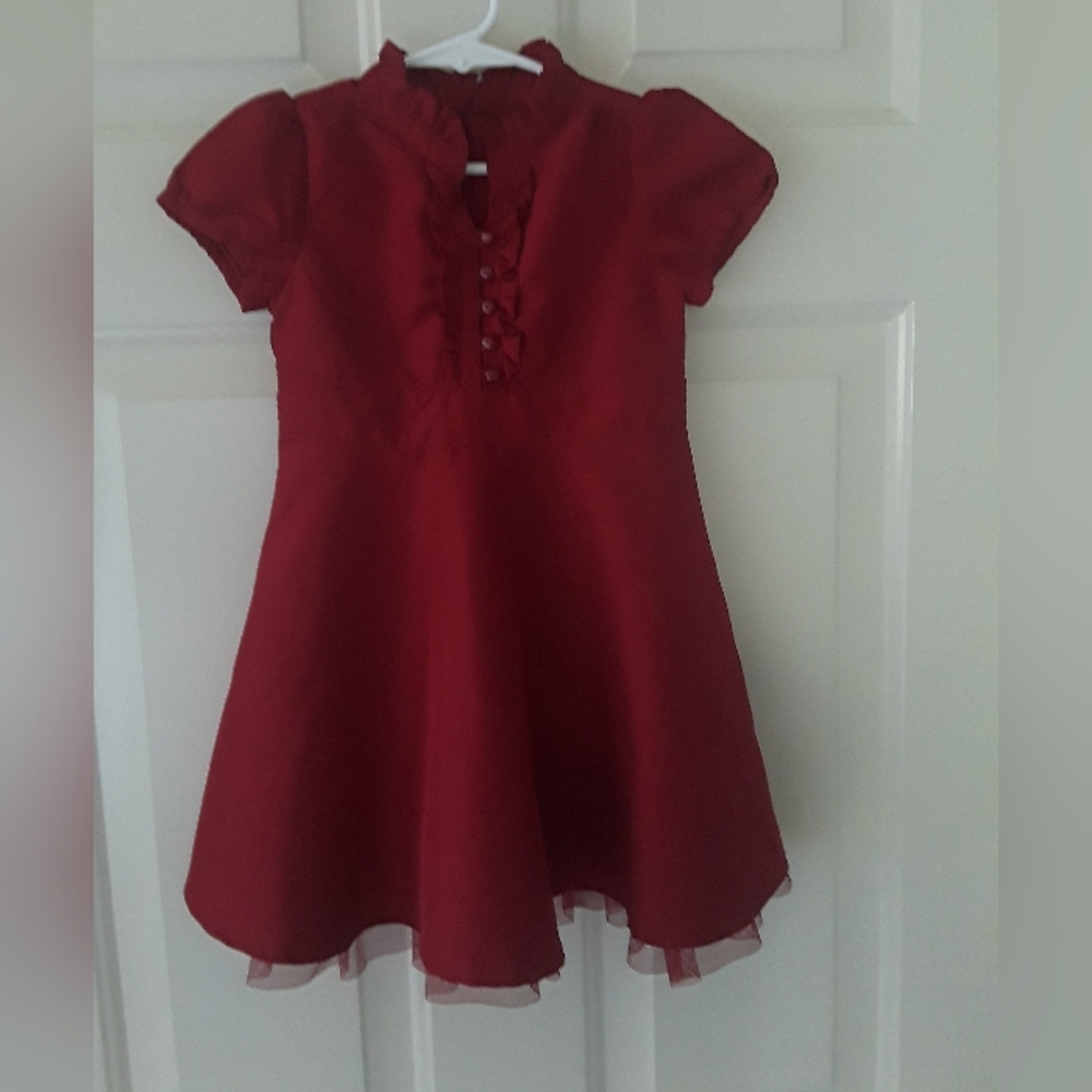 GAP Kids Burgundy Ruffle Dress. SIze: 3